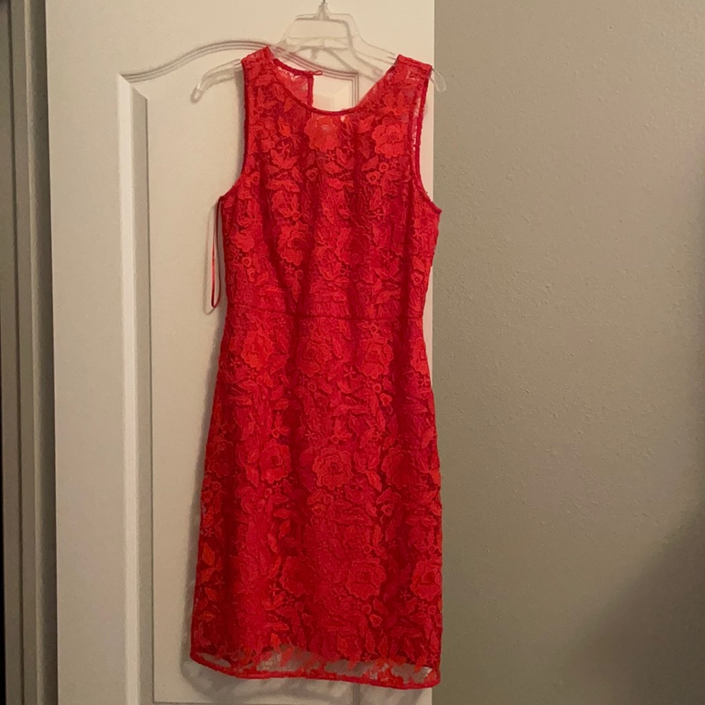 J. Crew Orange lace dress size 2